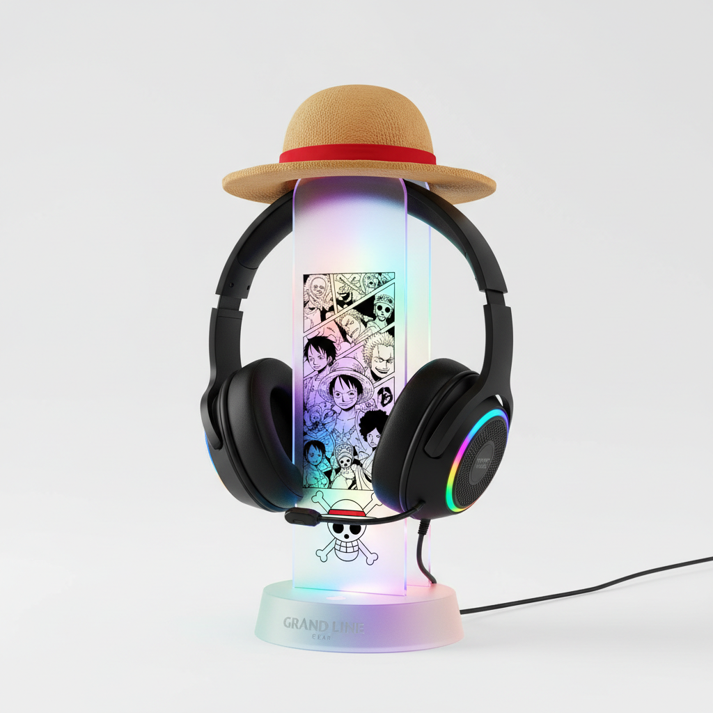 Anime RGB Gaming Headset Stand – One Piece Edition